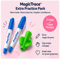 MagicTrace Extra Practice Pack - 2 magic ink pens and a pencil grip trainer
