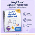MagicTrace Alphabet Practice Book - grooved A to Z letter tracing workbook