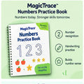 MagicTrace Numbers Practice Book - grooved 0 to 9 number tracing workbook