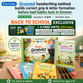 Luminzaa MagicTrace™ Grooved Handwriting Workbook Set — 4 Reusable Books for Ages 3–8